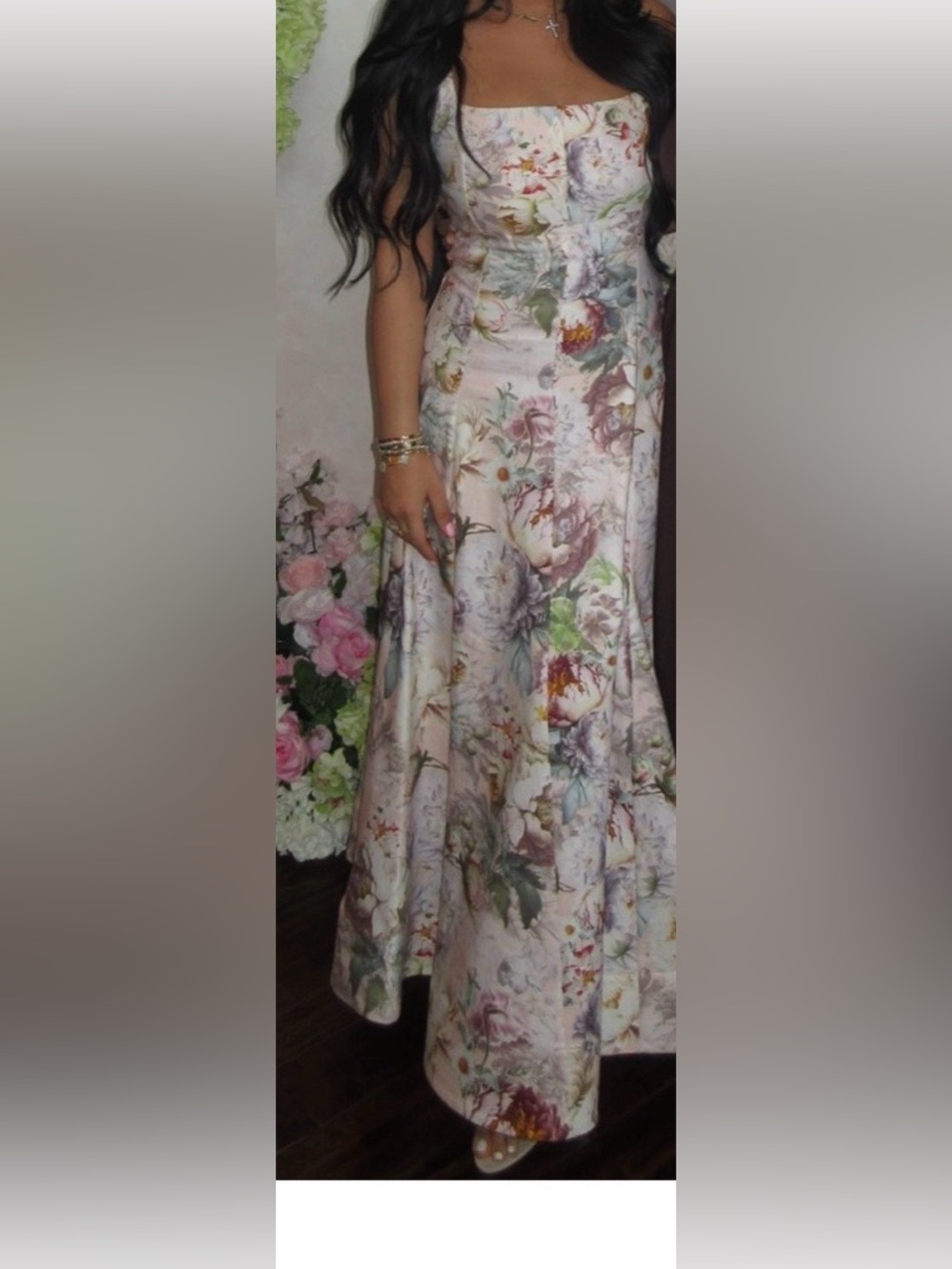 Alice + Olivia Pink Floral Maxi Dress - Picture 4 of 4